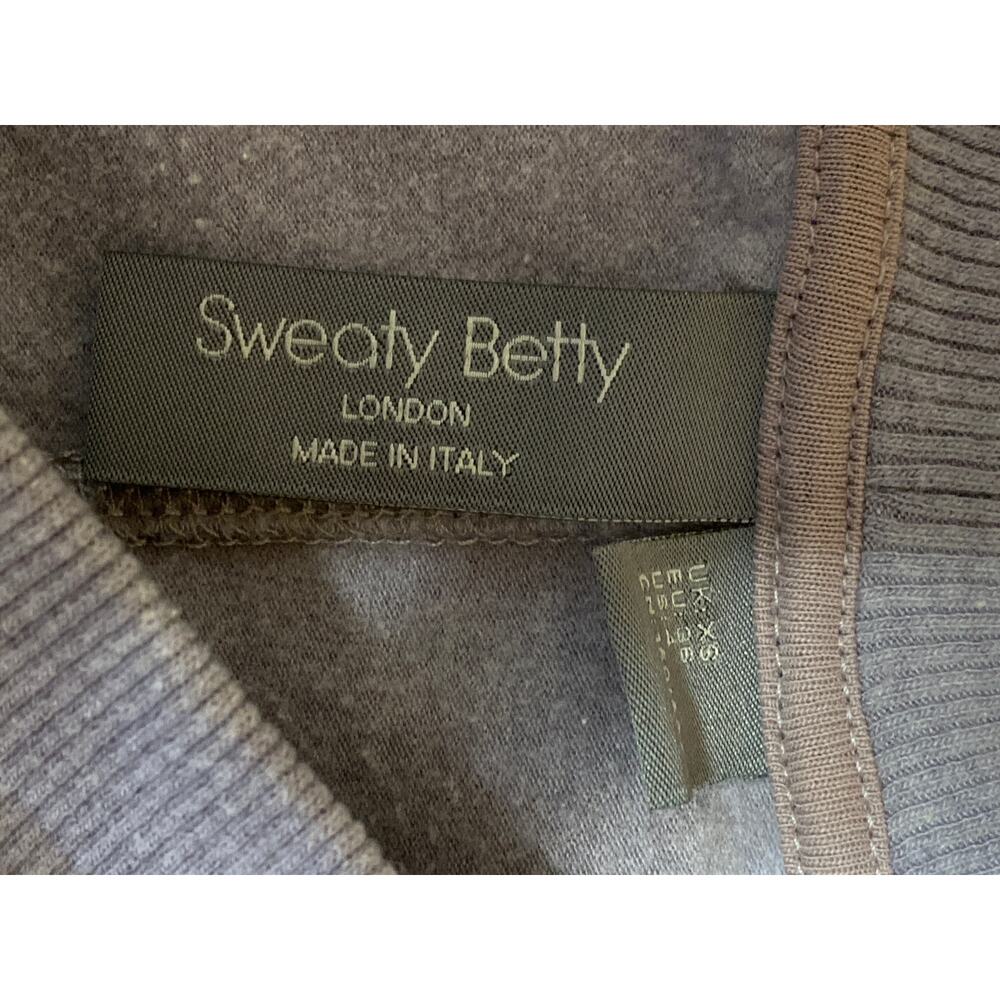 Sweaty Betty Delight Luxe Purple Fleece Blouson Crop Sweatshirt Sweater Top XS - Picture 3 of 4